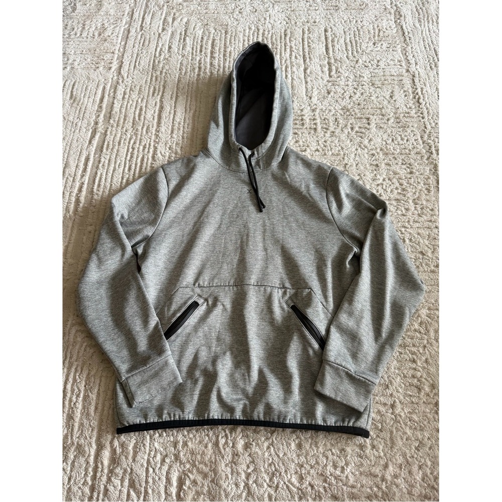 Xersion Men's Light Gray Zip-Up Hooded Sweater